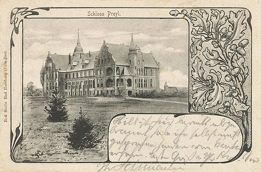 Postcard showing Preil Castle