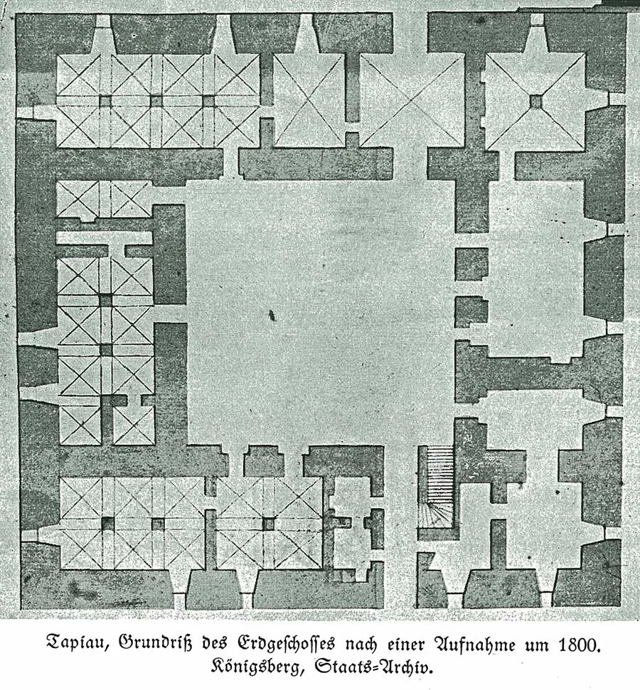 Plan of Tapiau Castle