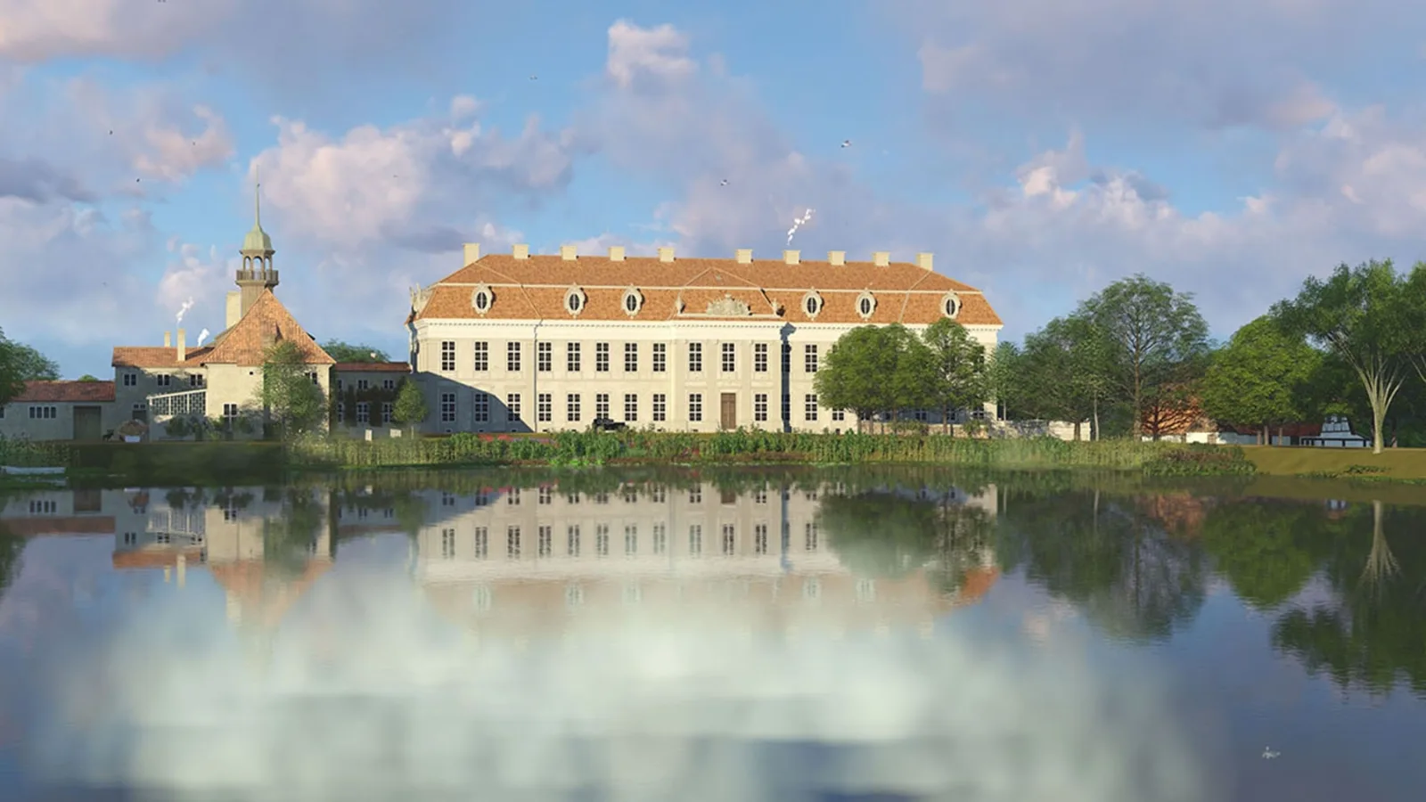Friedrichsteino rūmų vaizdas nuo tvenkinio pusės. © Artūro Sarnico studija, Herderio instituto užsakymu.