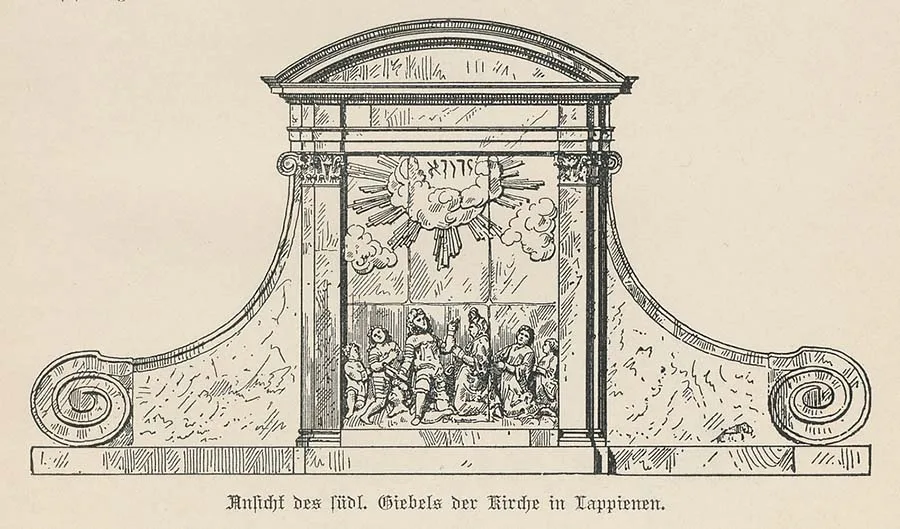Giebel der Kirche Alt Lappienen