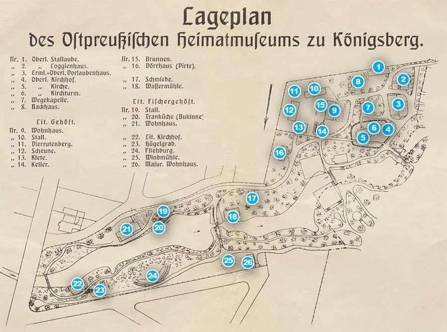 Map of the open-air museum