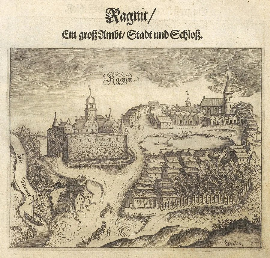 Ragnit in an engraving by Christoph Hartknoch