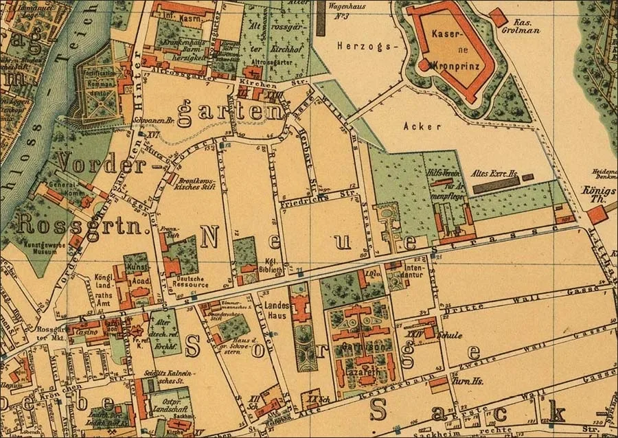 Нойе Зорге на карте 1885 года