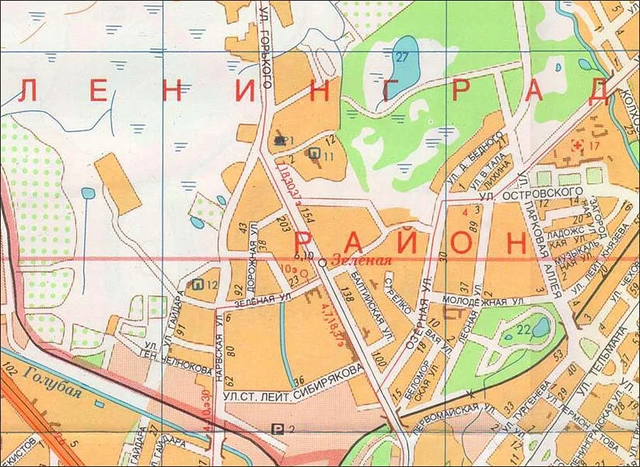On a map of Kaliningrad