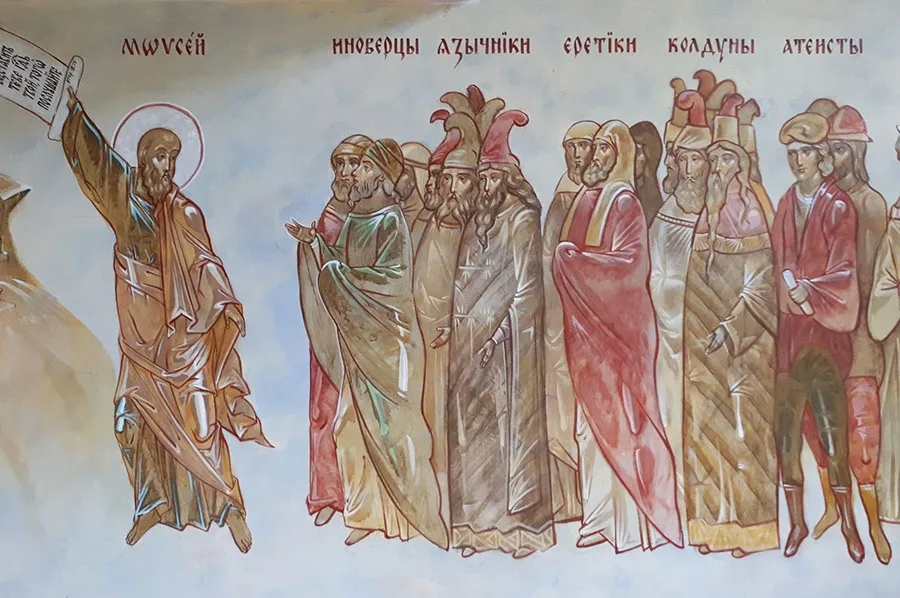 Malowidła na ścianach cerkwi Kazańskiej Ikony Matki Bożej