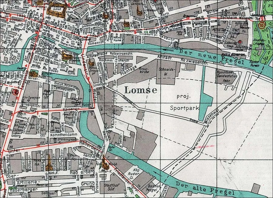 Lomse on a 1944 map