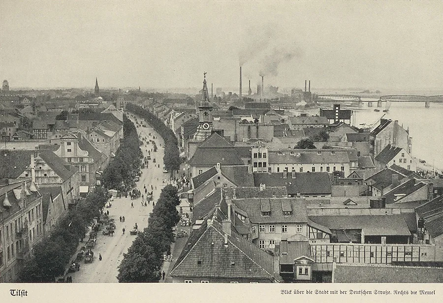 View from the Order Church onto Deutsche Straße in Tilsit