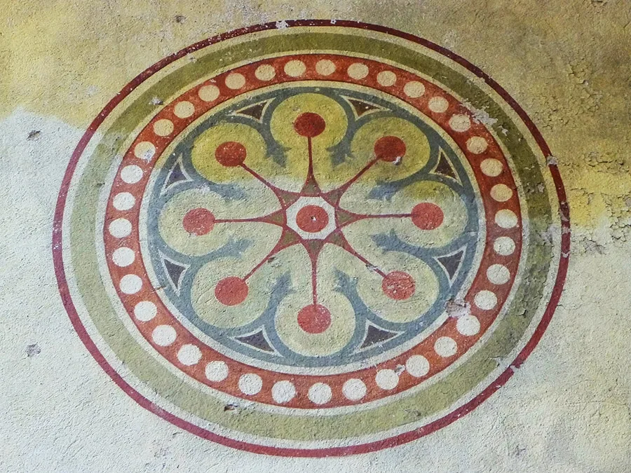 A surviving fragment of the murals of Pokraken Church
