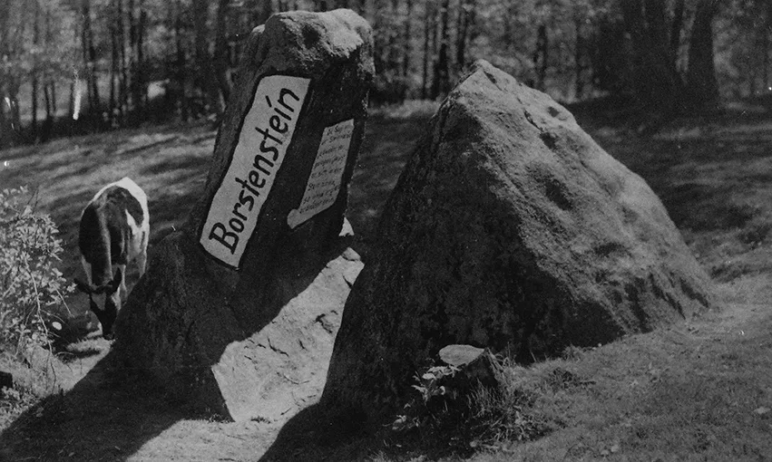 Blick auf den Lügenstein von Norden, Foto der 1920er–30er-Jahre