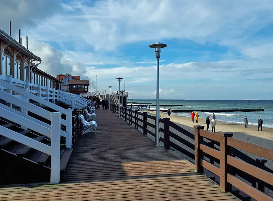 Paplūdimys ir promenadas Zelenogradske
