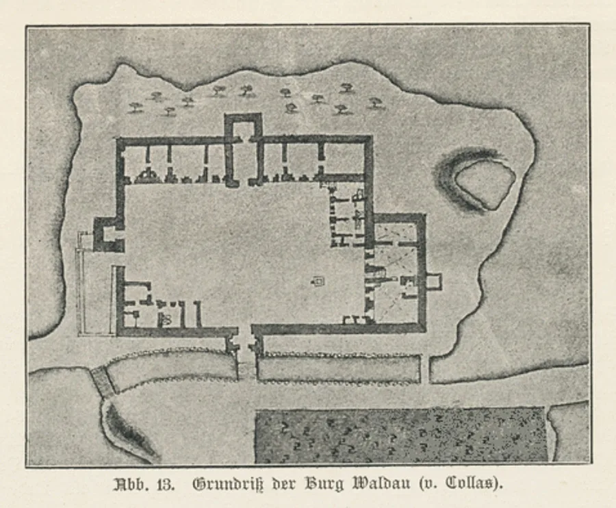 Grundriss der Burg Waldau