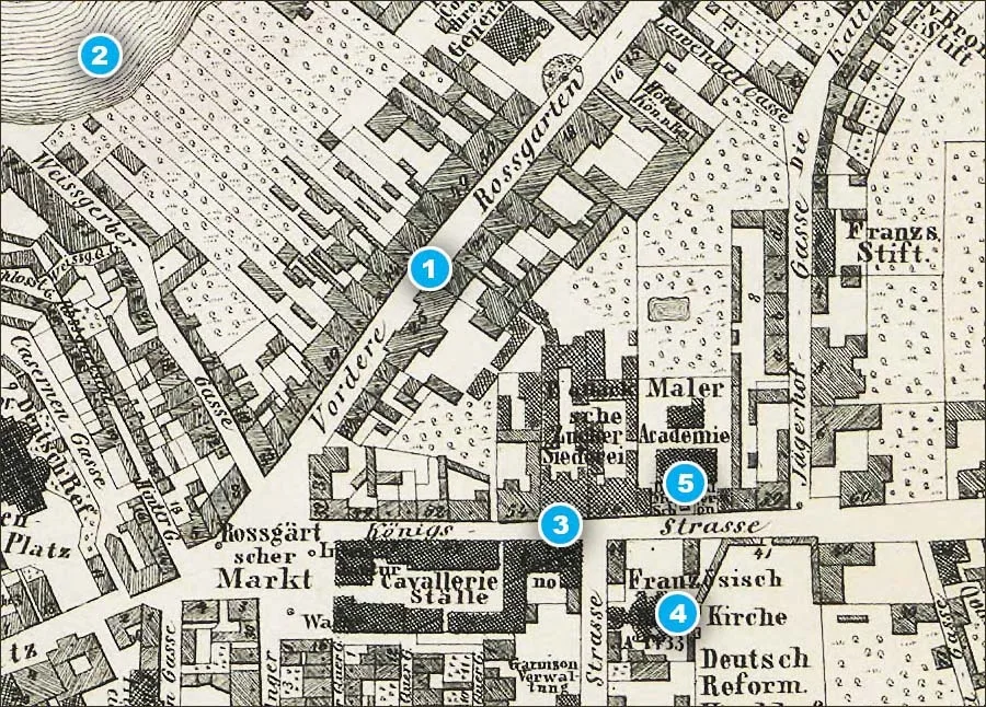 Roßgarten und Königstraße