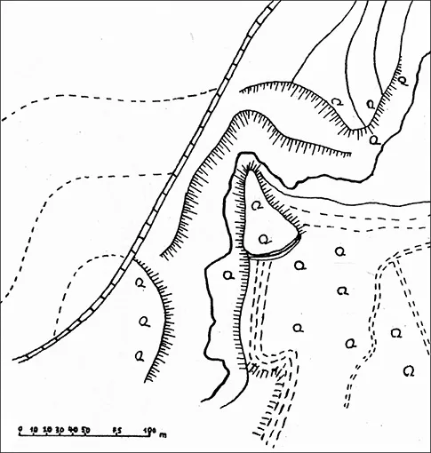 Plan des Burgwalls Batau-Herrenwalde