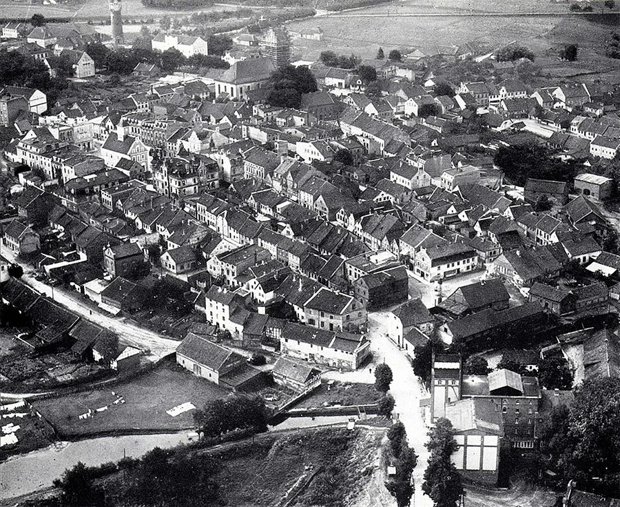 Centre of Zinten from a bird's-eye perspective