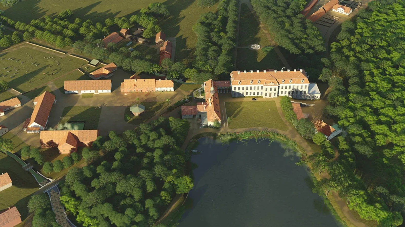 Friedrichsteino vaizdas iš paukščio skrydžio. © Artūro Sarnico studija, Herderio instituto užsakymu.