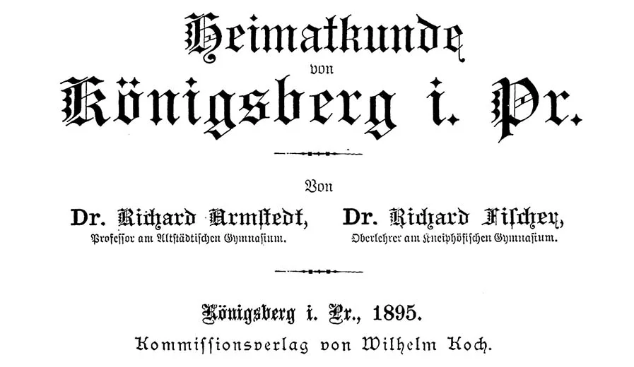 Heimatkunde von Königsberg i. Pr.