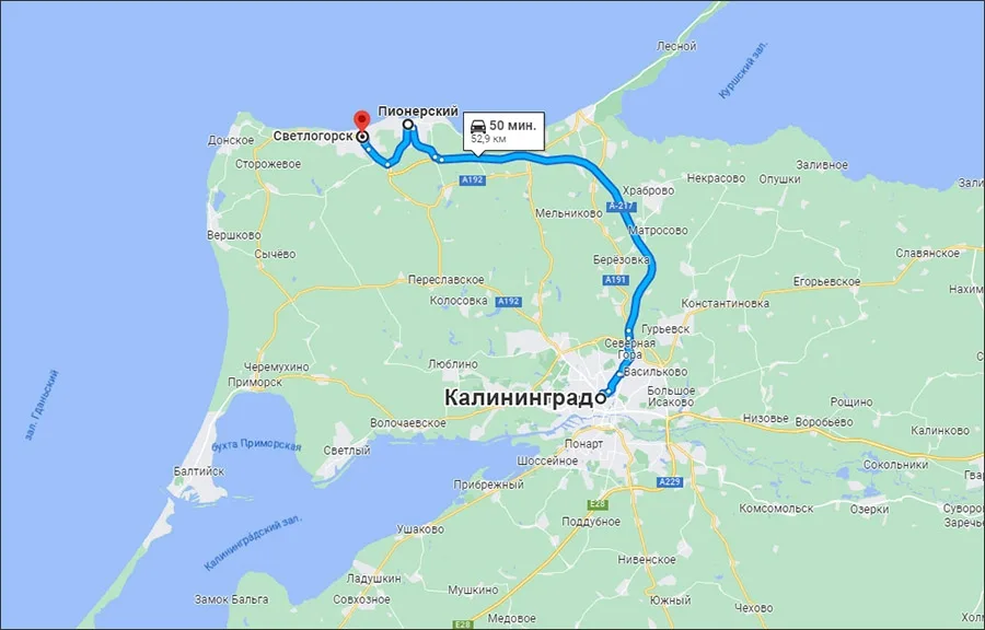 Карта маршрута