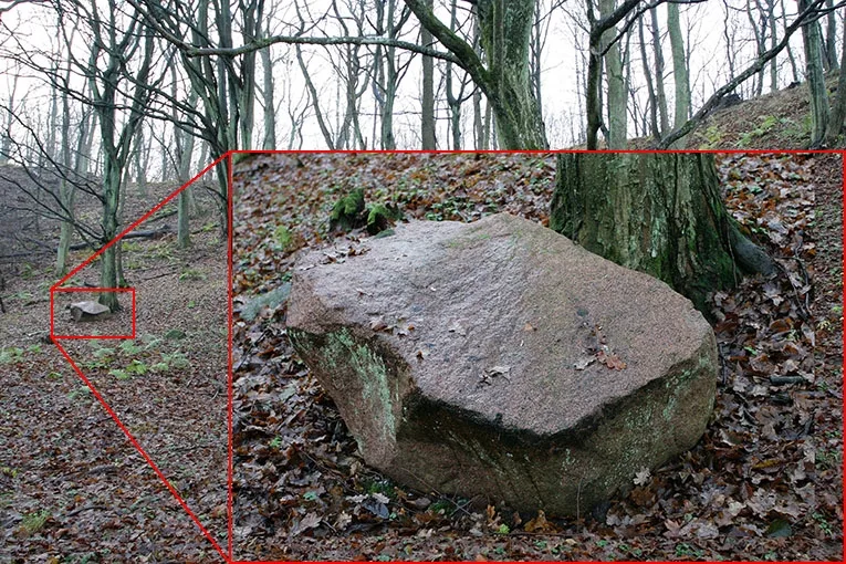 Der im südlichen Teil des Lachsbachtals entdeckte Stein
