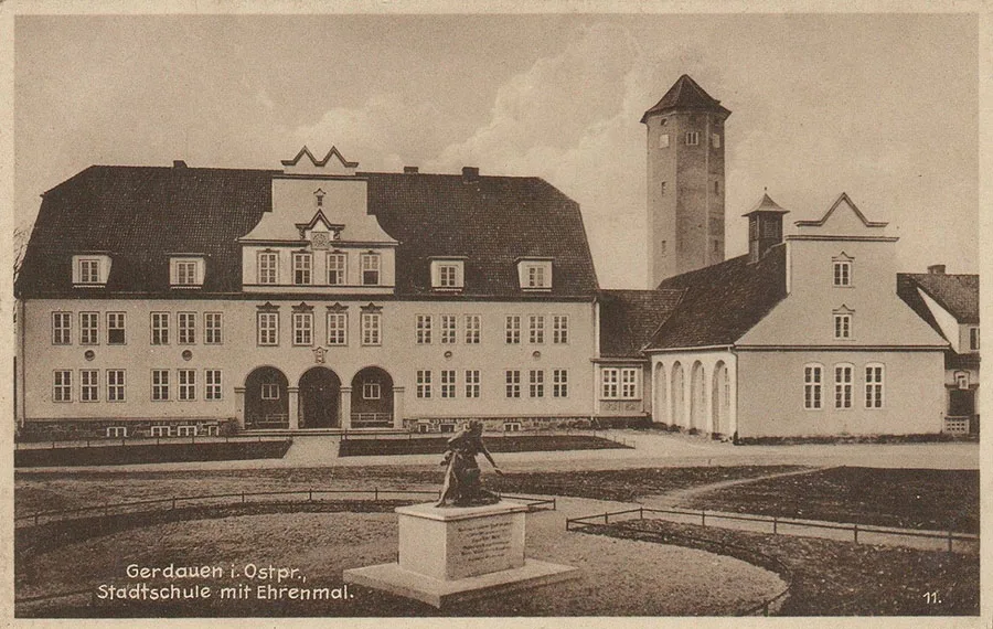 School and water tower