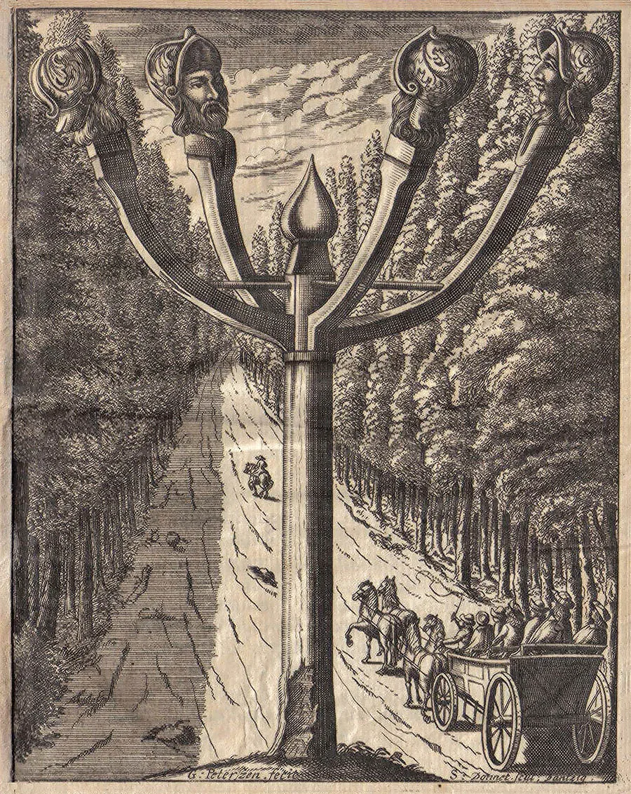 Illustration to the grim tale of the four knights