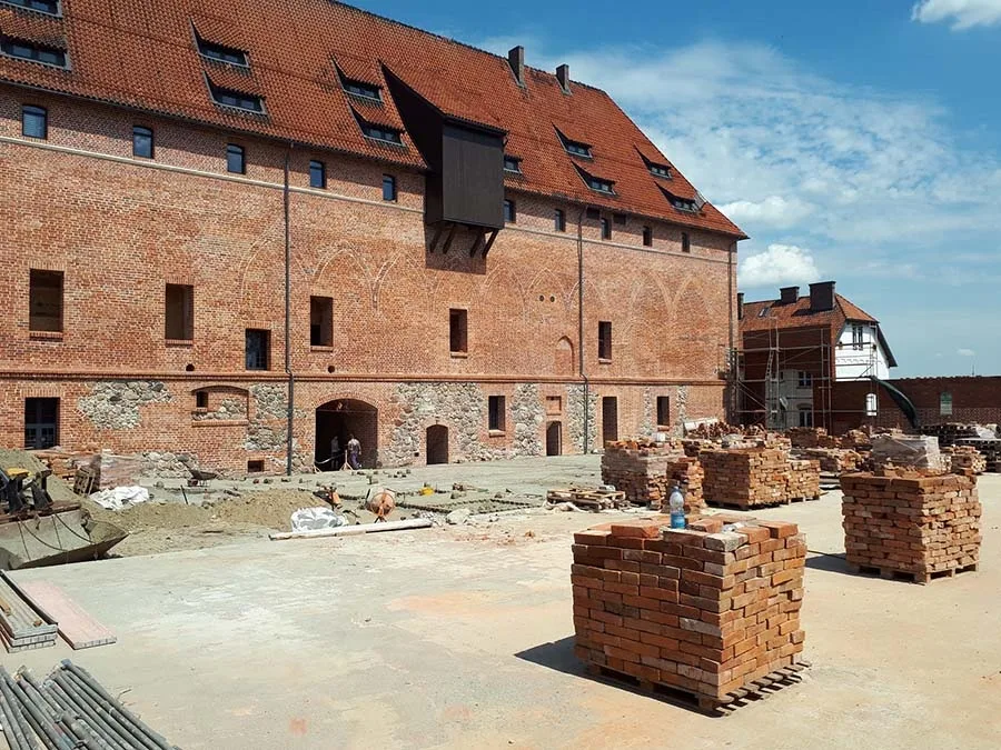 Tapiau Castle under restoration