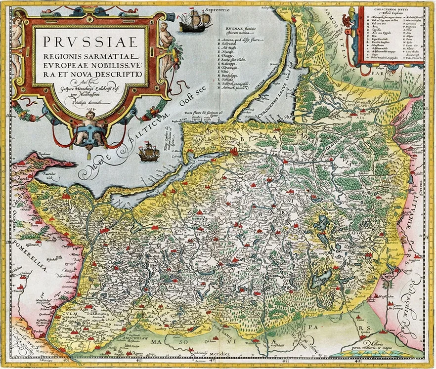 старинная карта Пруссии
