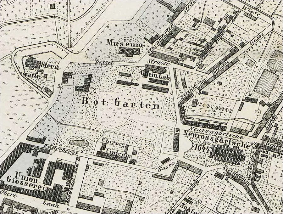 Botanischer Garten der Albertina 1860