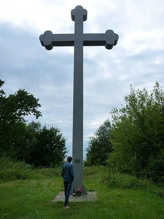 Cross of Saint Adalbert near the Vitland art village