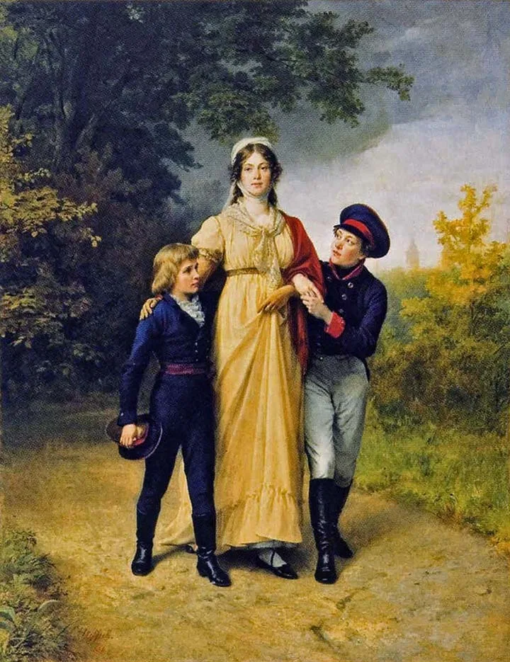 Queen Louise with her sons