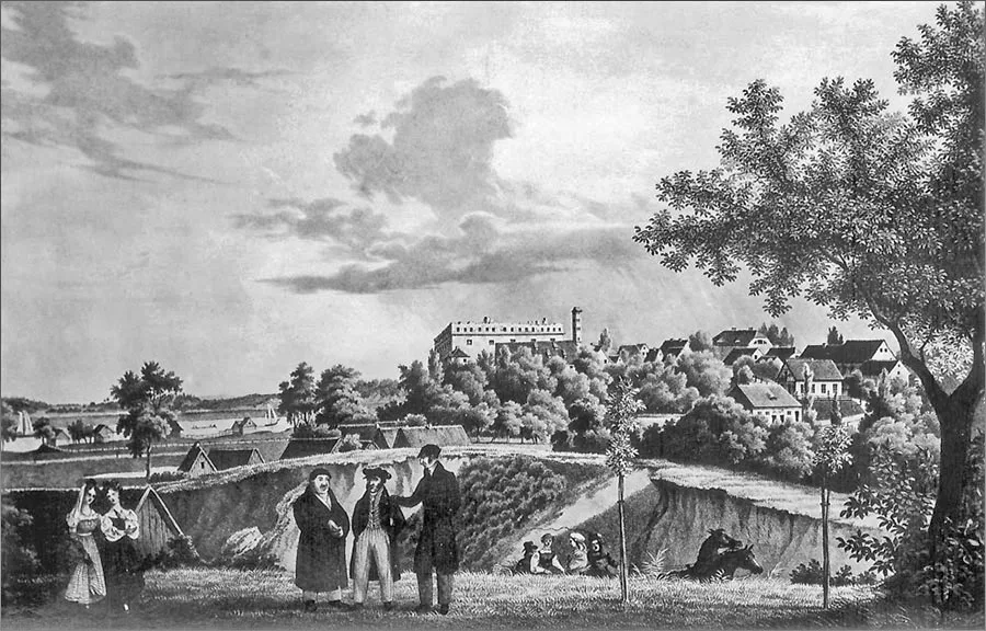 Ragnit in a 19th-century engraving
