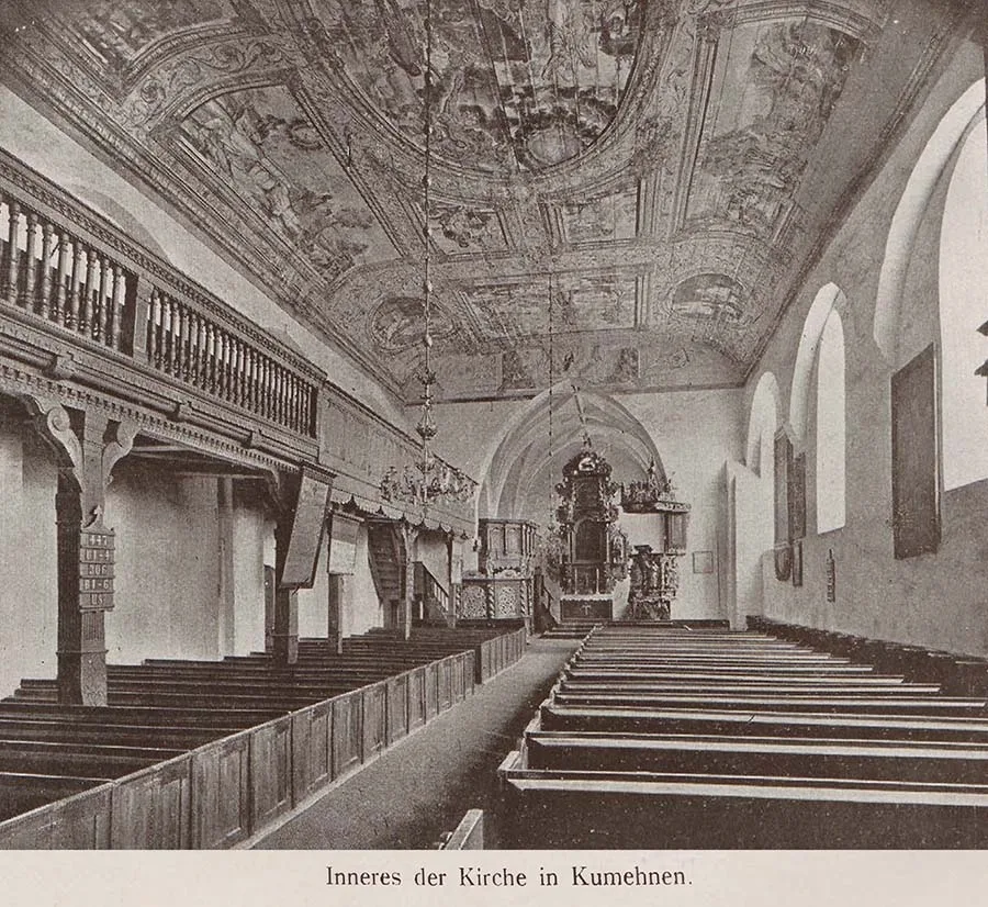 Innenraum der Kirche Kumehnen