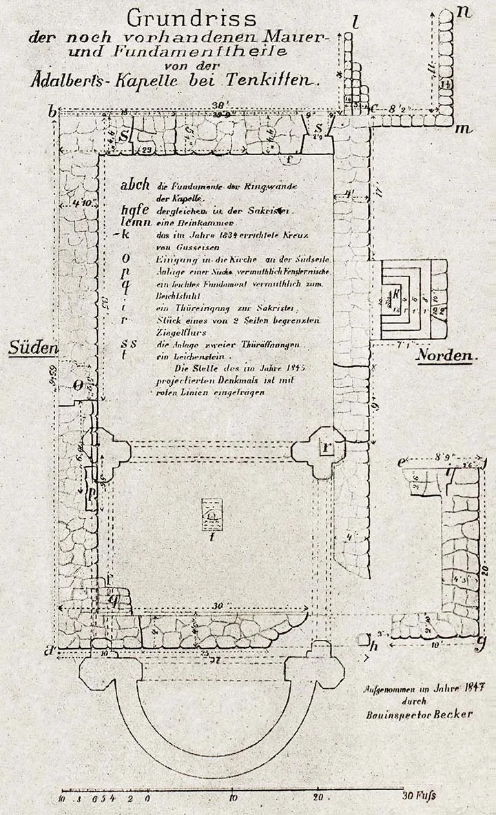 Tenkitteno koplyčios architektūrinis planas