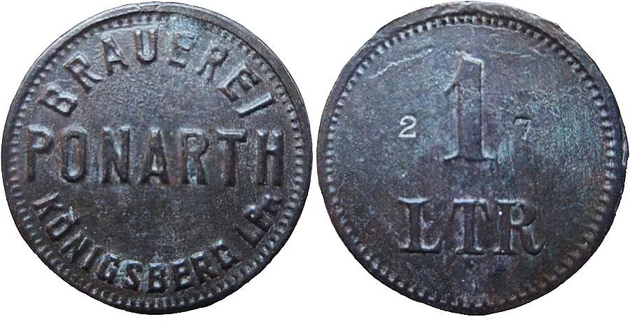 Žetonas litrui Ponartho alaus