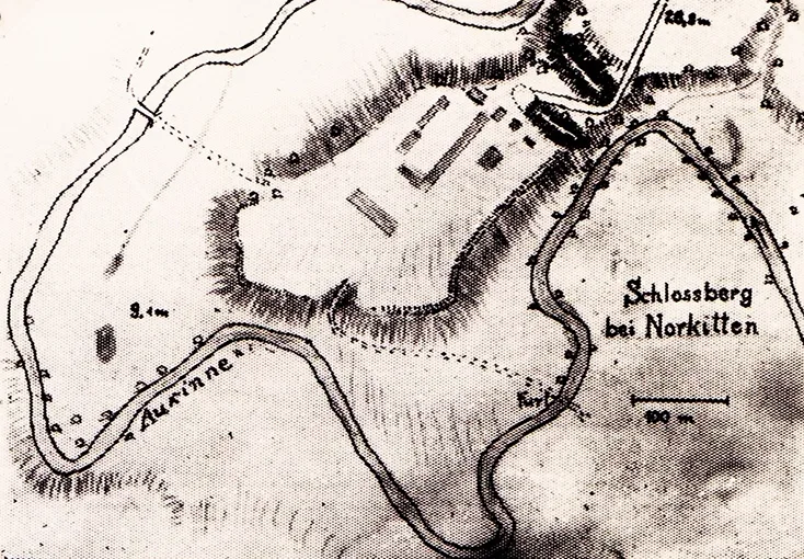 The Prussian hillfort of Warapils-Schlossberg, also known as the hillfort near Norkitten