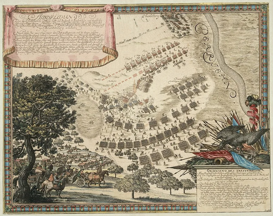 Map of the Battle of Fehrbellin