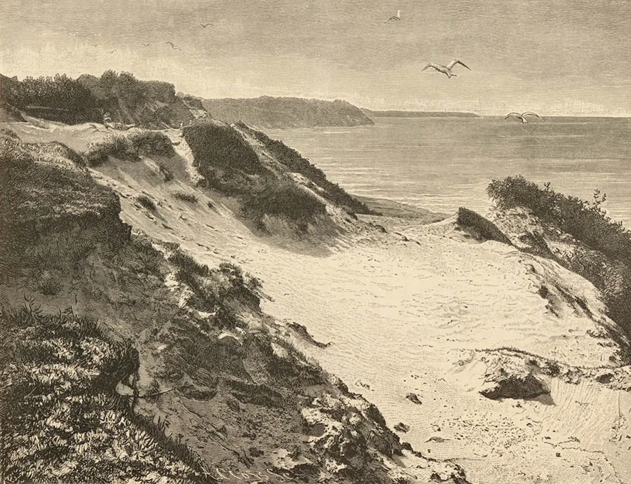 Die kahlen Dünen von Rauschen zu Beginn des 19. Jahrhunderts