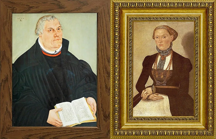 Bildnisse Martin Luthers und seiner Tochter von Lucas Cranach